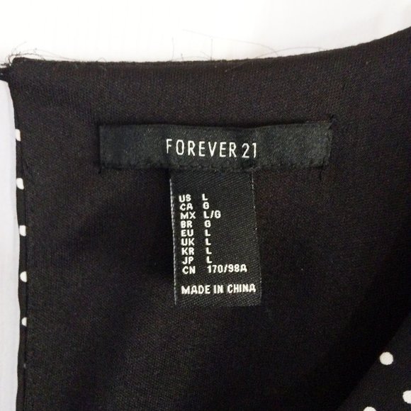 Forever 21 open back polka dots dress sz Large - Picture 6 of 6